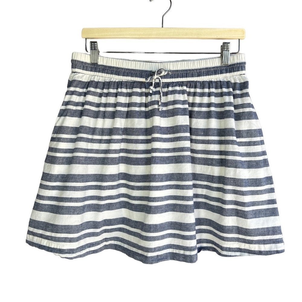 GAP Women’s Linen Blend Striped Flare Skirt Size Small